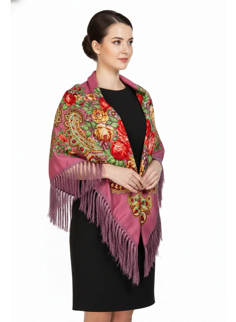 Bidani Empress Bloom Shawl – Vintage Pink